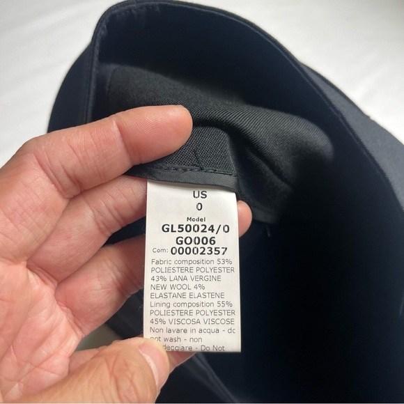 G. GOOP black high rise exposed button fly straight wide leg trousers - Picture 5 of 5